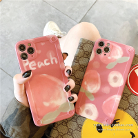 ins可爱水蜜桃适用11promax手机壳苹果x/xs/8plus女xr硅胶se软壳7