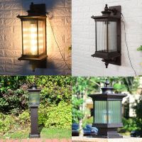 防水壁灯户外庭院灯花园别墅走廊复古太阳能室外灯墙壁灯室内灯