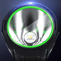 沃尔森led强光手电筒充电灯手提探照灯超亮户外远射氙气家用5000