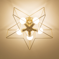 卧室灯北欧灯具现代简约房间小客厅网红ins儿童浪漫五角星吸顶灯