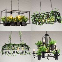 美式乡村田园吊灯创意音乐餐厅客厅灯吧台花店服装店植物装饰灯具