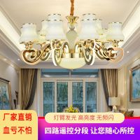 灯臂发光欧式吊灯客厅灯新款现代简约吊灯客厅卧室餐厅灯金色款