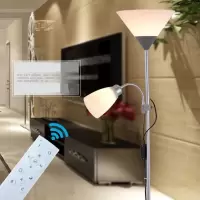 落地灯麻将灯 护眼led立式台灯客厅卧室床头书房工作灯美式落地灯