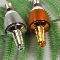 十套装led蜡烛灯泡e14小螺口拉尾水晶尖泡3w节能吊灯5w客厅光源