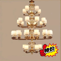 新中式高档别墅大吊灯客厅复式楼酒店饭店餐厅中空楼梯中国风灯具