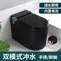 无水箱小户型马桶节水脉冲黑色坐便器家用卫生间电动座便器