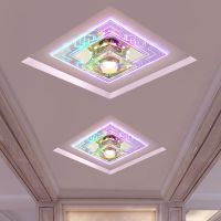 创意筒灯led水晶过道灯 菱形客厅走廊灯现代简约玄关门厅入户射灯