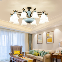 美式吊灯轻奢陶瓷客厅灯饰套餐2020新款欧式简约餐厅卧室吸顶灯具
