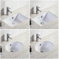 台下盆洗手盆嵌入式台盆洗面盆大理石台陶瓷洗脸盆卫生间家用