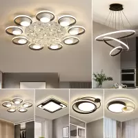 简约现代水晶客厅灯圆形大厅吸顶灯轻奢全屋灯具套餐组合套装灯饰