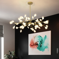 萤火虫吊灯北欧风格网红灯饰后现代简约创意个性餐厅卧室客厅灯具