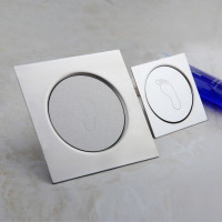 不锈钢地漏酒店卫生间家用浴室加厚正方形防臭下水弹跳弹簧地漏