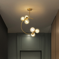 北欧过道灯吸顶灯个性创意走廊玄关网红ins卧室玻璃轻奢装饰灯具