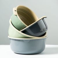 厨房用品小百货神器洗菜盆沥水篮洗菜篮子漏盆子洗菜神器滤水果篮|双层常规沥水篮(混装) 三个装(颜色备注)