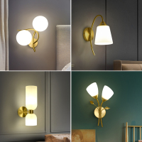 全铜壁灯轻奢北欧简约现代卧室床头灯创意美式客厅楼梯过道墙壁灯