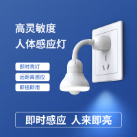 节能光控led红外人体感应小夜灯插电起夜灯楼梯走廊过道插座式灯