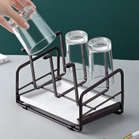 铁艺沥水杯架 家用客厅放杯子的置物架茶杯架马克杯收纳架