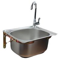 不锈钢水槽厨房洗菜盆碗池大小单槽洗手盆单盘加厚水盆套餐