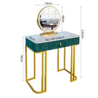 北欧化妆镜台式led灯桌面大号网红带灯宿舍补光家用amiro化妆镜子|B款桌子(尺寸备注)(其他镜子备注)