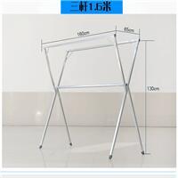 落地折叠x型晾衣架室内室外晒衣架升降双杆伸缩式单杆简易晒衣杆|旗航款1.6米《三杆》