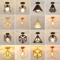 走廊灯过道灯玄关吸顶灯北欧美式欧式阳台试衣间书房创意铁艺灯具