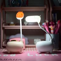 卡通长颈鹿充电小台灯儿童桌面学习折叠护眼小夜灯迷你宿舍床头灯