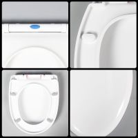 马桶盖通用家用加厚座便坐便器盖板uvo型缓降马桶圈老式厕所配件