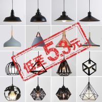 北欧餐厅吊灯三头商用工业风吧台卧室现代简约过道单头走廊小吊灯