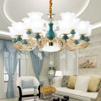 欧式客厅吊灯中式别墅酒店美式餐厅灯水晶灯具套餐简欧卧室吸顶灯