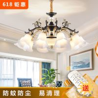 客厅吊灯现代简约欧式2020年新款网红灯美式卧室餐厅灯头朝下吊灯