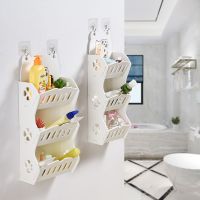 无痕贴浴室置物架壁挂厕所化妆品收纳盒卫生间挂墙上免打孔收纳架