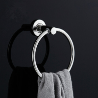 304不锈钢浴室毛巾环卫生巾挂浴巾架厕所圆形毛巾挂圈壁挂免打孔
