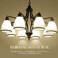美式吊灯简欧铁艺创意灯具欧式客厅吊灯餐厅卧室灯饰工程酒楼吊灯