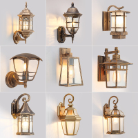 led壁灯户外防水口走廊简约灯室外庭院现代美式墙壁露台灯