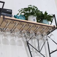 免钉红酒杯架倒挂家用葡萄酒杯架欧式酒架创意高脚杯架酒柜挂杯架
