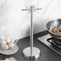 厨房304不锈钢厨具架 锅铲挂架铲勺子收纳架置物架6挂钩