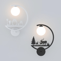 壁灯卧室床头灯现代简约创意个性时尚儿童房过道北欧客厅背景墙灯