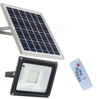 超亮led太阳能灯太阳能路灯投射灯投光灯室外户外防水100w