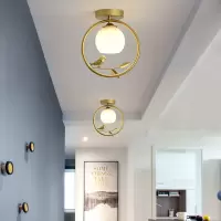 走廊过道灯现代简约阳台led吸顶灯北欧创意圆形入户玄关衣帽间灯