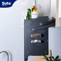 升降拉篮收纳得吊柜升降拉篮厨房橱柜不锈钢升降机橱柜下拉篮