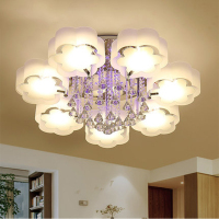 led吸顶灯客厅灯圆形水晶灯卧室灯全屋灯具组合现代简约灯具套餐