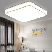 led吸顶灯卧室灯正方形简约客厅灯具遥控阳台灯厨卫灯走廊灯全白