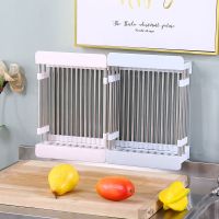 厨房置物架免打孔收纳架不锈钢水槽伸缩沥水篮洗菜盆碗筷沥水架子|沥水篮[粉色]优惠2个装