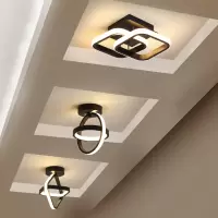 ins北欧灯具led简约现代过道走廊吸顶灯双圆圈衣帽间厨房玄关阳台