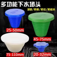 卫生间pvc下水管道堵头地漏塞子硅胶防臭神器防虫返水堵漏密封圈
