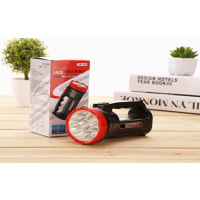 led手提强光手电筒 手电筒 两档充电户外野营野外探照灯