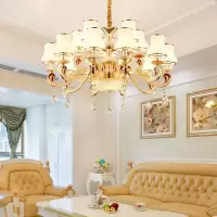 欧式客厅吊灯水晶灯简欧餐厅卧室灯大气简约现代房间书房大厅灯具