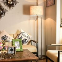 落地灯现代智能遥控调光布艺护眼台灯客厅沙发书房卧室床头落地灯