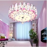 浪漫田园主卧室灯温馨圆形led吸顶灯创意婚房灯具现代简约客厅灯