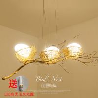 服装店铺装饰网红商用艺术灯具吧台创意三头奶茶设计感小鸟巢吊灯